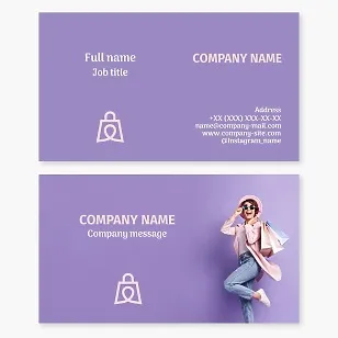 Business card template. Shopping mall. Moll.