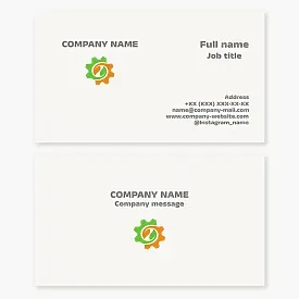 Business card template. Agricultural machinery.