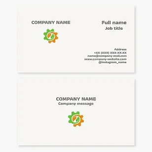 Business card template. Agricultural machinery.