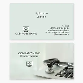 Business card template. Computer diagnostics, setup, and repair.