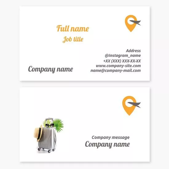 Travel Agency Business Card Template