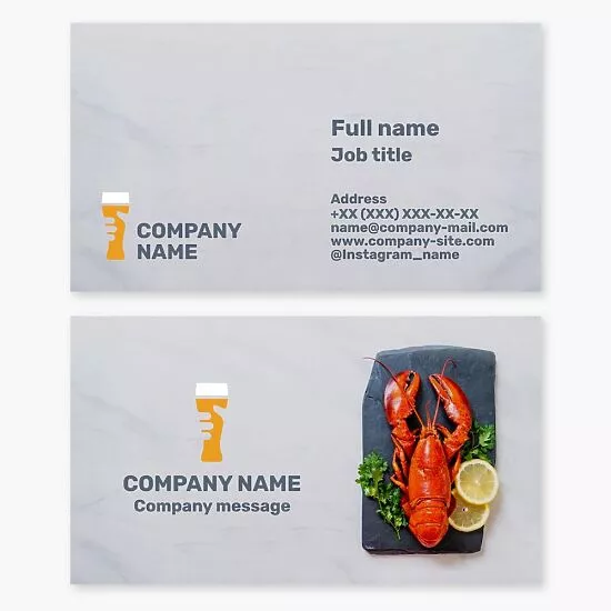 Business card template. Beer bar.