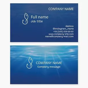 Fish Hook Logo Business Card Template