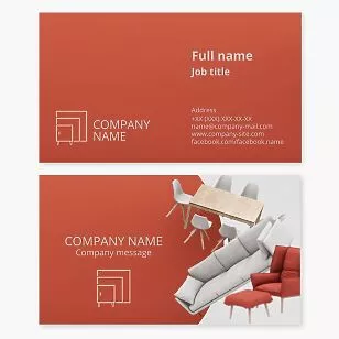 Furniture Themed Business Card Template