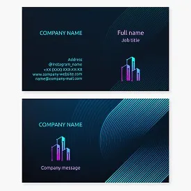 Building Tech Logo | Smart City Business Card Template