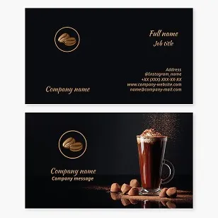 Cafe business card template