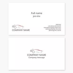 Automotive Engineer Business Card Template