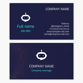 Robot Face Logo Business Card Template