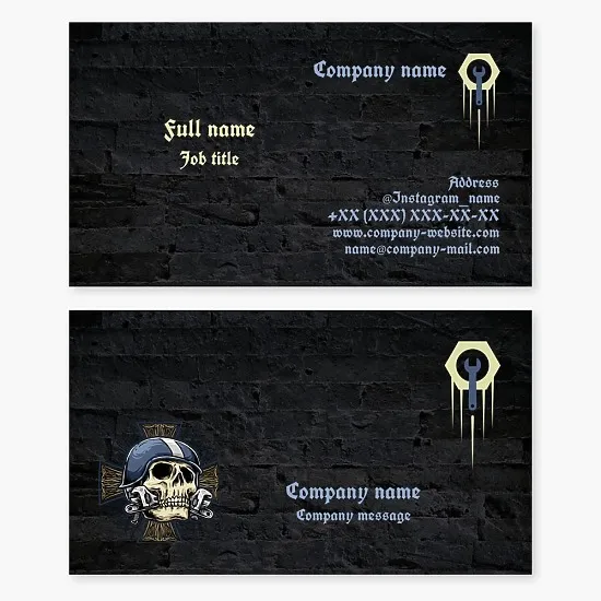 Automotive Repair Mechanic Business Card Template