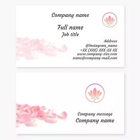 Rose Petals Floral Theme Business Card Template