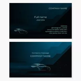 Automotive Engineer Business Card Template