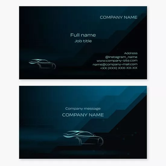 Automotive Engineer Business Card Template