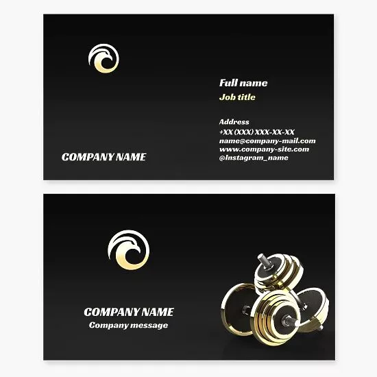 Personal Trainer Business Card Template