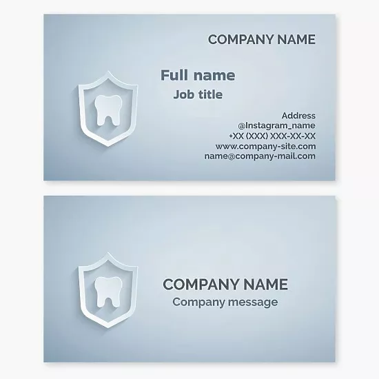 Dentistry business card template