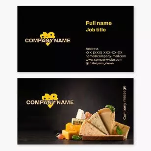 Cheese Shop Business Card Template