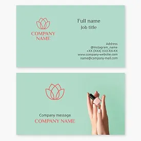 Business card template Nails, Nail service, Manicure tools and materials