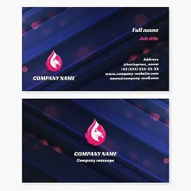 Business card template "Fire. Phoenix bird". Symbol of rebirth, renewal, immortality, strength of spirit, victory over death and new beginnings.