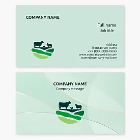Business card template. Farm. Agriculture, Livestock.