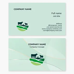 Business card template. Farm. Agriculture, Livestock.