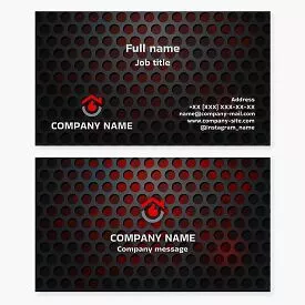 Business card template. Heating equipment for home and office.