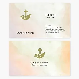 Business card template. Church.