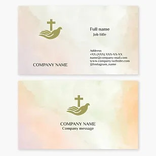 Business card template. Church.