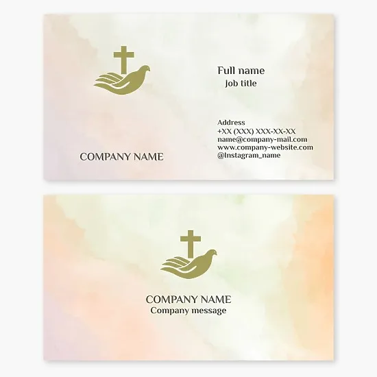 Business card template. Church.