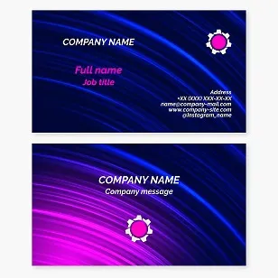 Business card template. Mechanical engineering company. Metal and alloy machining.