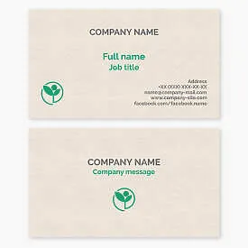 Business card template. Agricultural company. Letter O.
