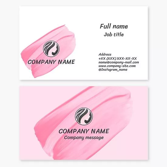 Pink Beauty Salon Business Card Template