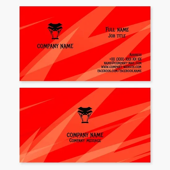 Business card template with the "Snake Head" logo. Snake Catcher. Abstract.