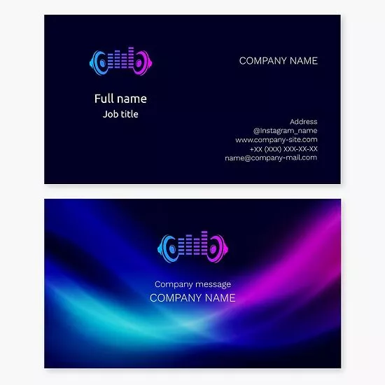 Music Producer DJ Business Card Template