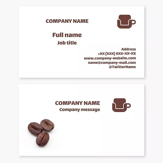 Business card template Cafe, coffee