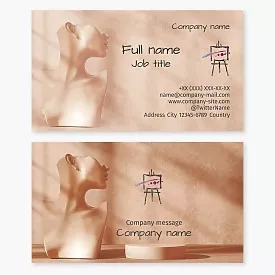 Business card template Fine art