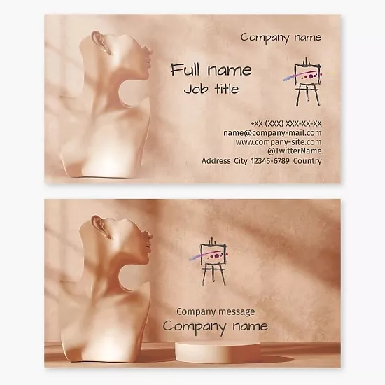 Business card template Fine art