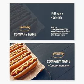 Hot Dog Business Card Template