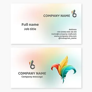 Business card template. Abstract. Publishing house. Poet. Letter B.