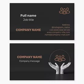 Business card template Team