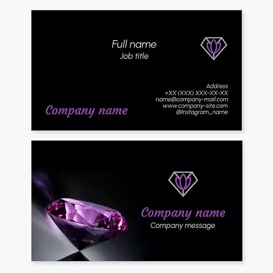 Diamond Business Card Template