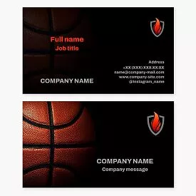 Basketball Business Card Template