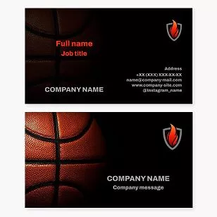 Basketball Business Card Template