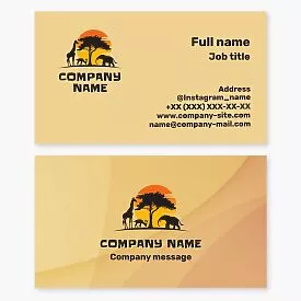 Safari Business Card Template