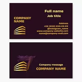 Business card template Real estate, construction, rental housing, company creation