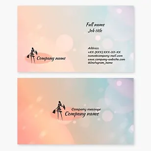 Stylish, fashionable business card template. Shopping mall. Store.
