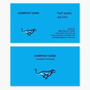 Cheetah business card template