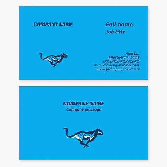 Cheetah business card template