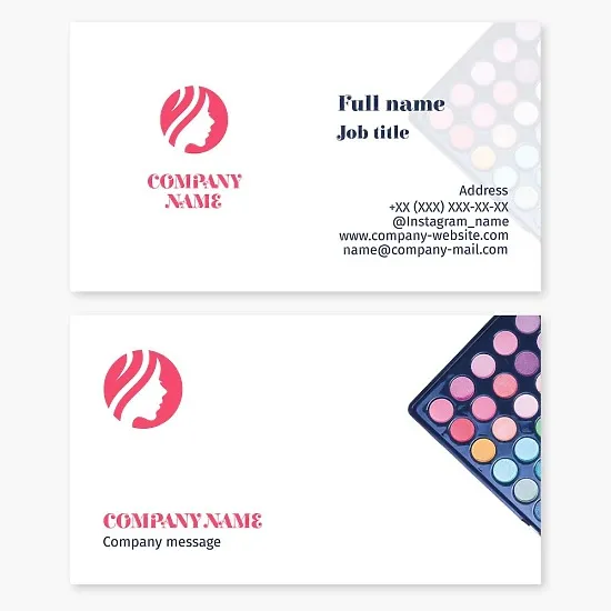 Visage business card template
