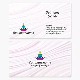 Business card template. Yoga.