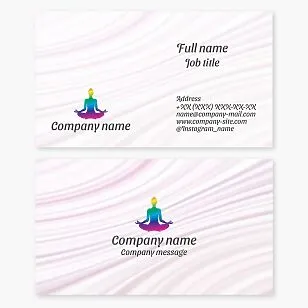 Business card template. Yoga.