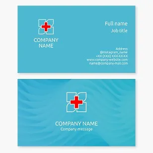 Medical Cross Logo Business Card Template, Medicine, Pharmacy